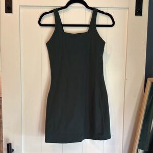 NWT Girlfriend Collective Dark Green Dress with Built-in Shorts
